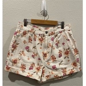 AMERICAN EAGLE Floral Denim High Rise Shorts